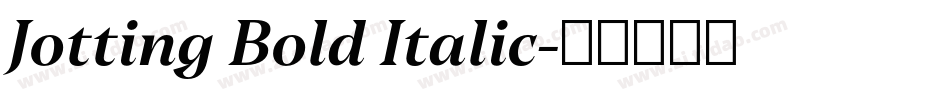 Jotting Bold Italic字体转换